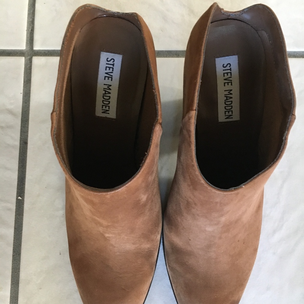 Steve Madden Rust Suede Distressed Mule Booties - image 2